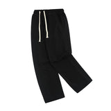 Men Sweatpants Spray Painting Gradient Washing Water Straight Sweatpants Casual Elastic Waist Exercise Length