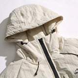 Unisex Winter Cotton Coat Winter Hooded Cotton-Padded Clothes Vintage Printed Loose and Warm Cotton-Padded Clothes