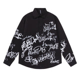 Unisex Jacket Autumn Graffiti Loose Shirt