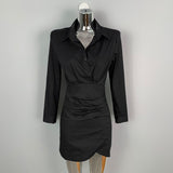 Women Dresses Shirt Dress Long Sleeve Short Dress V-neck