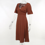 Women Dresses Summer Elegance Shu Slit Dress (Bla0420)