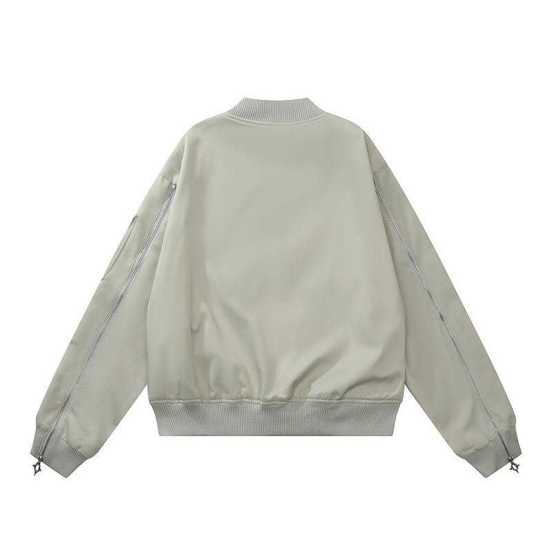 Men Jacket Coat Baseball Uniform Jacket Men's Stitching Baggy Coat