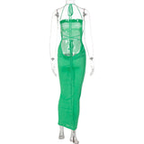 Women Dresses Summer Sexy Backless Self-Tie Dress