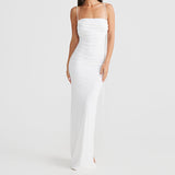 Women Dresses Sexy Backless Hollow Split Dress