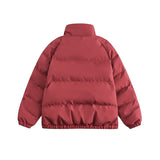 Unisex Winter Cotton Coat Stand-up Collar Cotton-Padded Clothes Printed Cotton-Padded Jacket