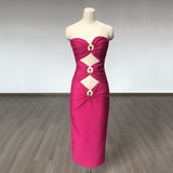 Women's Evening Dress Hollow-out Tight Bandage One-Piece Dress Banquet Dress
