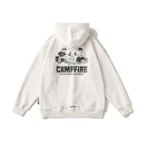 Unisex Winter Cotton Coat Winter Letter Printed Warm Top Hooded Sweater