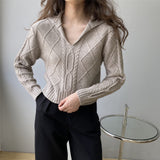 Women Winter Knitted Sweater Loose Autumn Sweater 8t8186