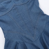 Women Dresses Summer Hip Skirt Sexy Imitation Denim Dress