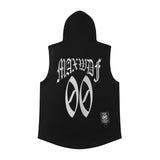 Men Vest Spring/Summer Hooded Sleeveless T-shirt Loose Hip Hop Vest for Men and Women