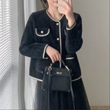 Women Knitwear Autumn Winter Retro Knitted Cardigan
