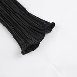 Women Dress Black Pleated Dress Female Autumn Winter Long Dress