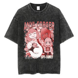 Washed Retro T-Shirt Street Spy X Play House, Casual Summer Short Sleeves