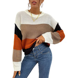 Women Knitted Sweater Autumn Winter Assorted Colors Crew Neck Women's Sweater