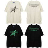 Men T Shirt XINGX Letter Crew Neck Short-Sleeved T-shirt Men's and Women's Hip Hop Oversize