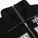 Women Jacket Printed Cardigan Jacket Autumn Leisure Stand Collar Short Jacket