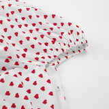 Women Dress Sexy off-Shoulder Heart Printing Dress