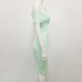 Women Dresses Bandage One-Piece Dress Stretch Sexy off-the-Shoulder Party Dress (Ont0408)