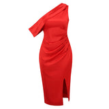 Women Dresses Sexy Slit Sheath Dress (Zns0409)