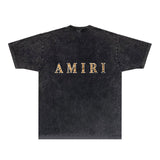 Amiri T-shirt Washed and Worn Retro Short Sleeve T-shirt