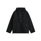 Unisex Jacket Autumn Drawstring Loose Wind Coat