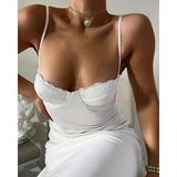 Women Dresses Summer Slim Fit Long Dress Sexy Lace Sling Dress