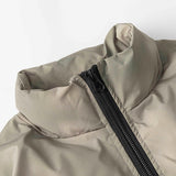 Unisex Winter Cotton Coat Gradient Color Embroidered Logo Stand-up Collar Cotton-Padded Clothes Vintage Loose Cotton Coat