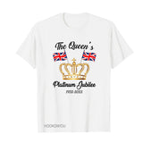 Inspired by Queen's Platinum Jubilee 2022 Elizabeth 70 Years T-shirt Logo Printing