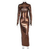 Women Dresses Winter Sexy Backless Long Sleeves Dress