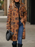 Women Trench Coat Autumn and Winter Plush Long Overcoat Outerwear
