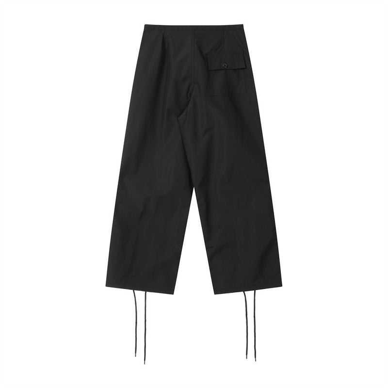Men Sweatpants Pleated Tooling Straight Casual Pants Sports Trousers Drawstring Jogger Pants