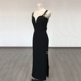 Women's Evening Dress Hollow-out Camisole Split Sling Formal Dress Bandage One-Piece Dress