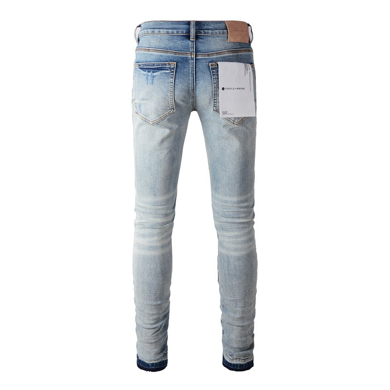 Purple Brand Jeans Make Old Ripped Patch Jeans
