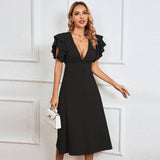 Women Dress Spring/Summer V-neck Sexy Backless Long Dress