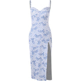 Women Dresses Sexy Suspenders Floral Dress Autumn Dress