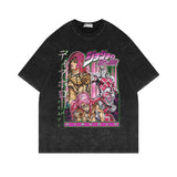 Washed and old short-sleeved T-shirt short-sleeved