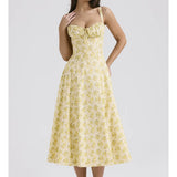 Women Dresses Summer Sling Dress Sexy Midi Dress (Xds0414)