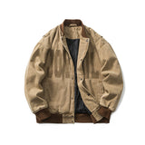 Unisex Winter Cotton Coat Letter Printing Stand-up Collar Cotton-Padded Clothes Vintage Cotton-Padded Jacket