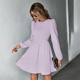Women Dress Sexy Backless Long Sleeves Dress