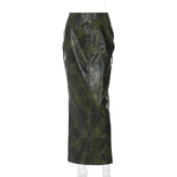 Women Dresses Sexy Cutout Pu Skirt