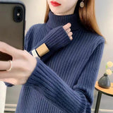 Women Knitwear Autumn and Winter Turtleneck Knitwear Loose Sweater
