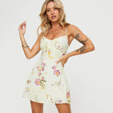 Women Dresses Summer Slim Fit Dress Sexy Print Slip Dress