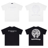 CHH Chrome Heart T Shirts Croix Sanskrit Cross Horseshoe Old T-Shirt