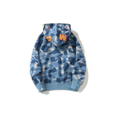 Bathing Ape Hoodie Zip Honeycomb Camo Kangaroo Pocket Sweater Pullover