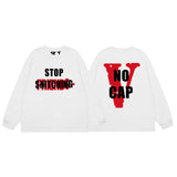 Vlone Sweatshirts Autumn and Winter Big V Letter Round