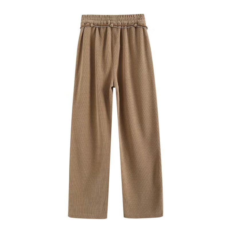 Women Sweatpants Autumn and Winter Straight Casual Pants Loose Wide-Leg Pants