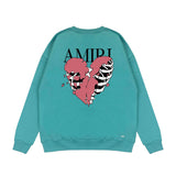 Amiri Long Sleeved Shirt Fashion Brand Crew Sweatshirts round Neck Sweater