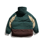 Unisex Winter Cotton Coat Winter Hooded Cotton-Padded Clothes Vintage Printed Loose and Warm Cotton-Padded Clothes