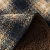 Unisex Winter Cotton Coat Plaid Decoration Lapel Cotton-Padded Coat Vintage Cotton-Padded Jacket