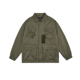 Unisex Jacket Vintage Coat Men's and Women's Loose Multi-Pocket Workwear Jacket
